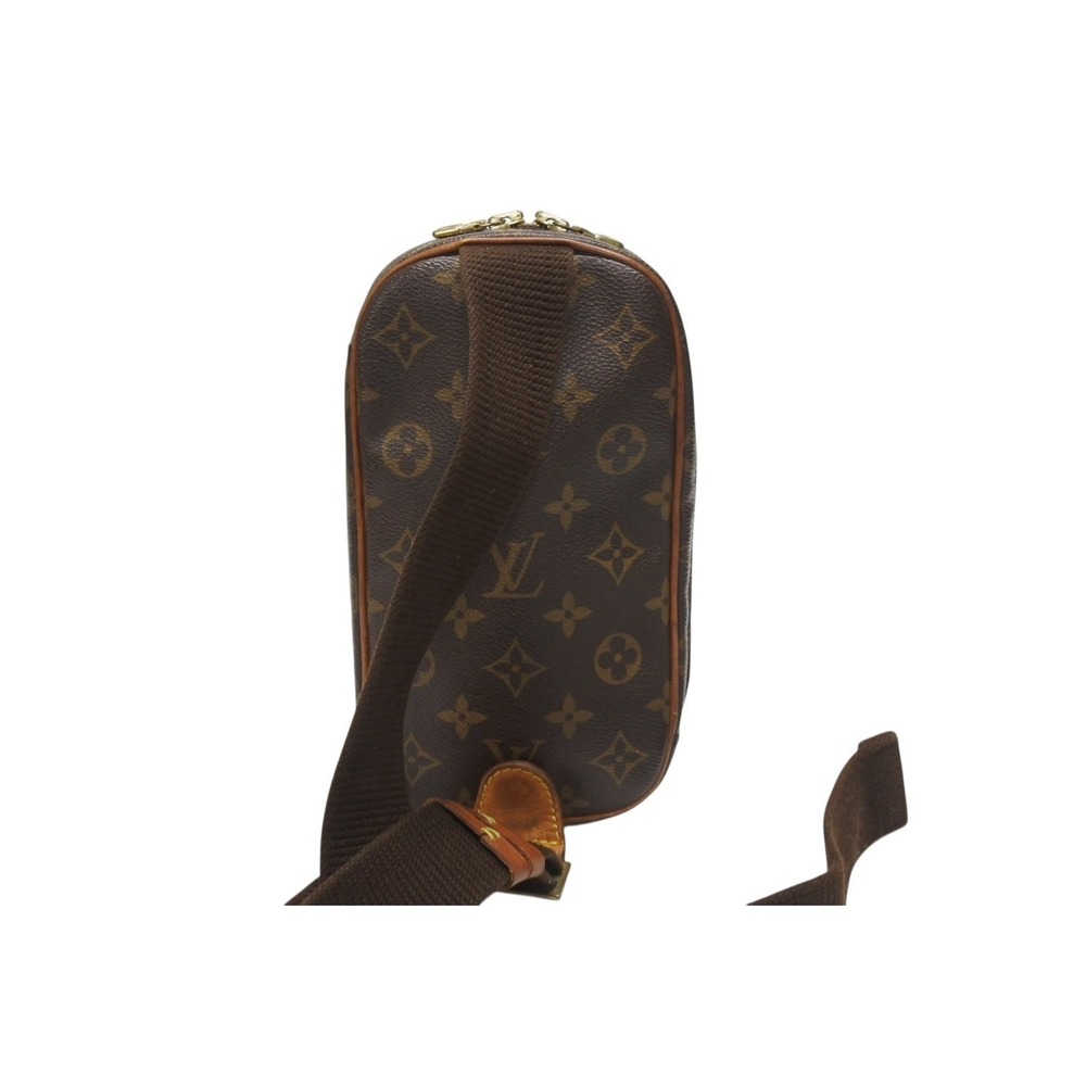 LOUIS VUITTON Monogram Leather Brown Pochette Ganju Body Bag Brown - Picture 3 of 9